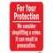 Signmission We Consider Shoplifting A Crime. It Can Result In Heavy-Gauge Aluminum, A-1218-24667 A-1218-24667 - alternate 1